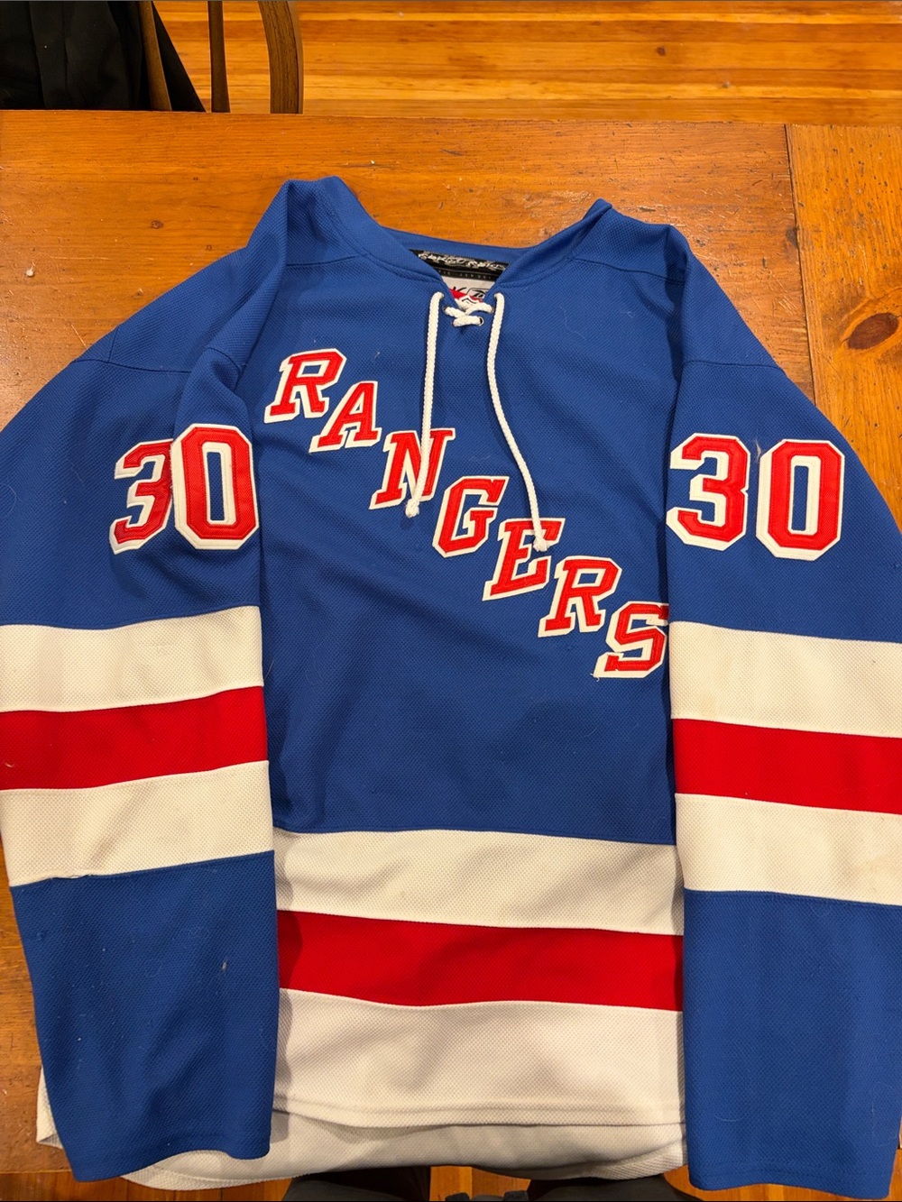 Reebok Home New York Rangers Jersey w/ Henrik Lundqvist